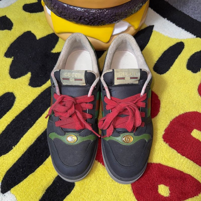 Gucci Gucci Screener GG Enamel Suede Sneakers for Men 0079 Size US 8.5 / EU 41-42 - 2 Thumbnail