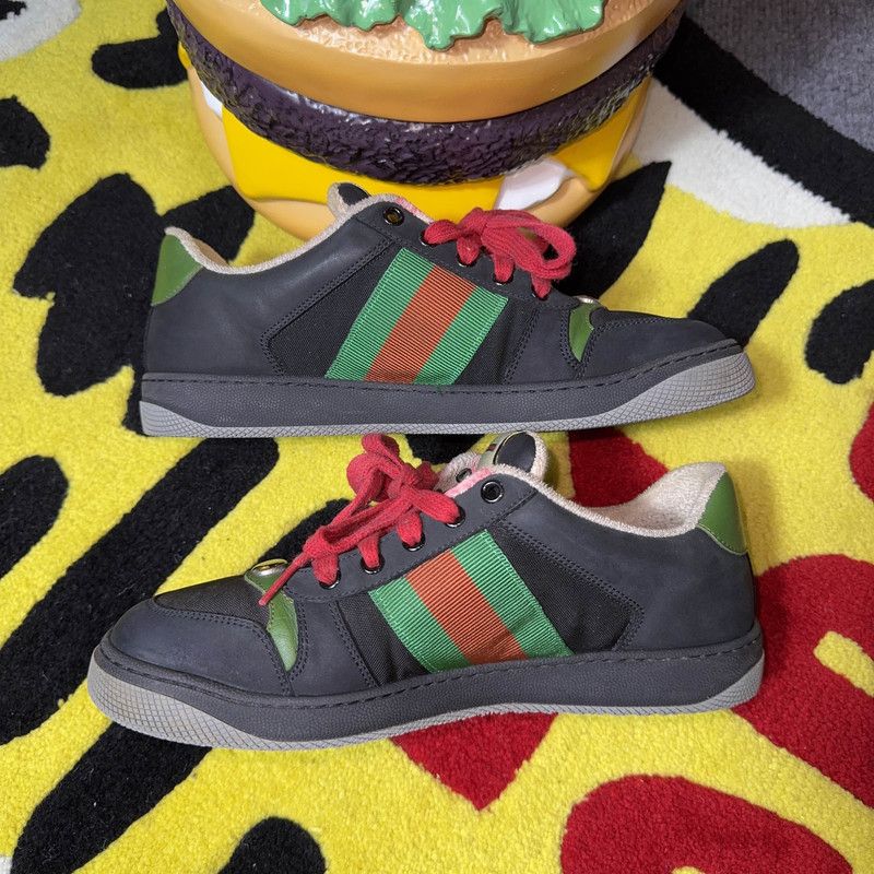 Gucci Gucci Screener GG Enamel Suede Sneakers for Men 0079 Size US 8.5 / EU 41-42 - 7 Thumbnail