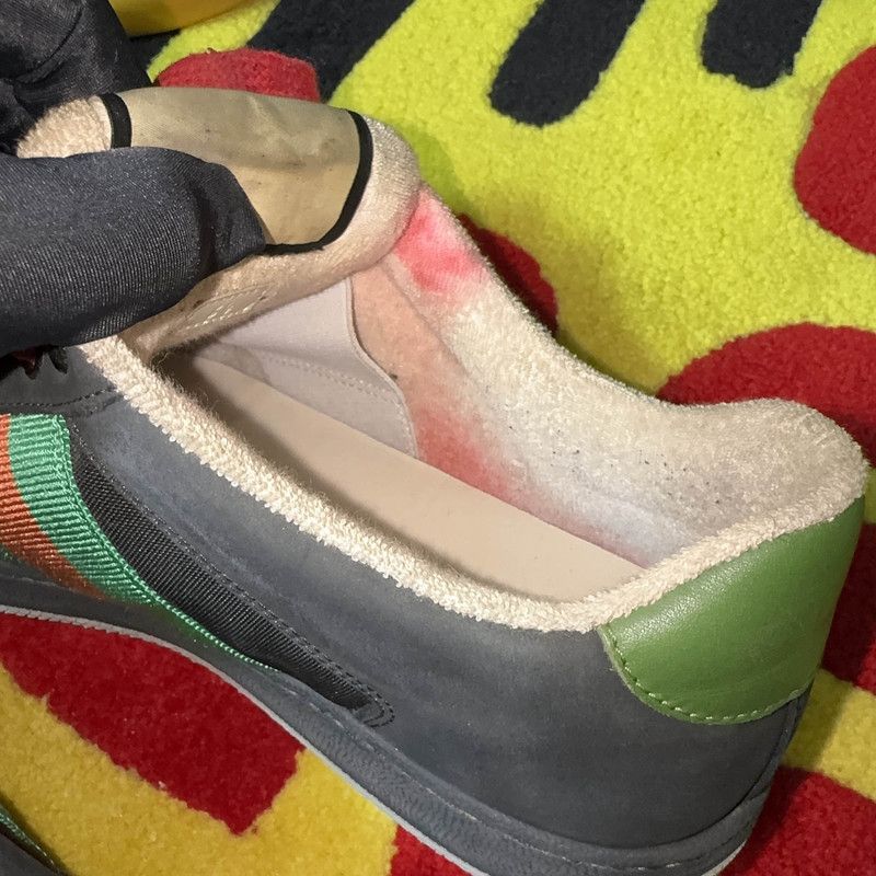 Gucci Gucci Screener GG Enamel Suede Sneakers for Men 0079 Size US 8.5 / EU 41-42 - 12 Thumbnail
