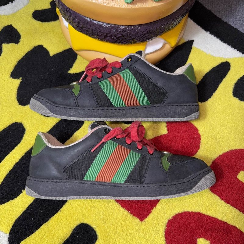 Gucci Gucci Screener GG Enamel Suede Sneakers for Men 0079 Size US 8.5 / EU 41-42 - 6 Thumbnail