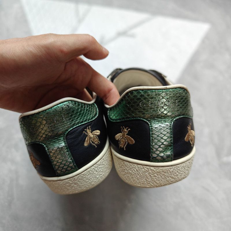Gucci Gucci Ace Fashion Sneakers with Embroidered Bees 0079 Size US 8.5 / EU 41-42 - 9 Thumbnail