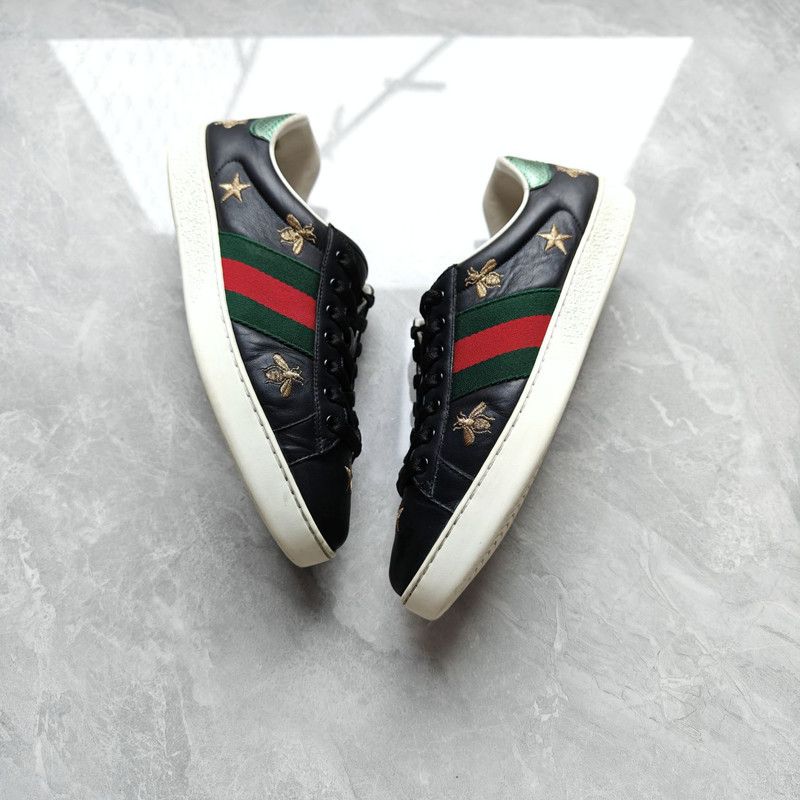 Gucci Gucci Ace Fashion Sneakers with Embroidered Bees 0079 Size US 8.5 / EU 41-42 - 10 Thumbnail
