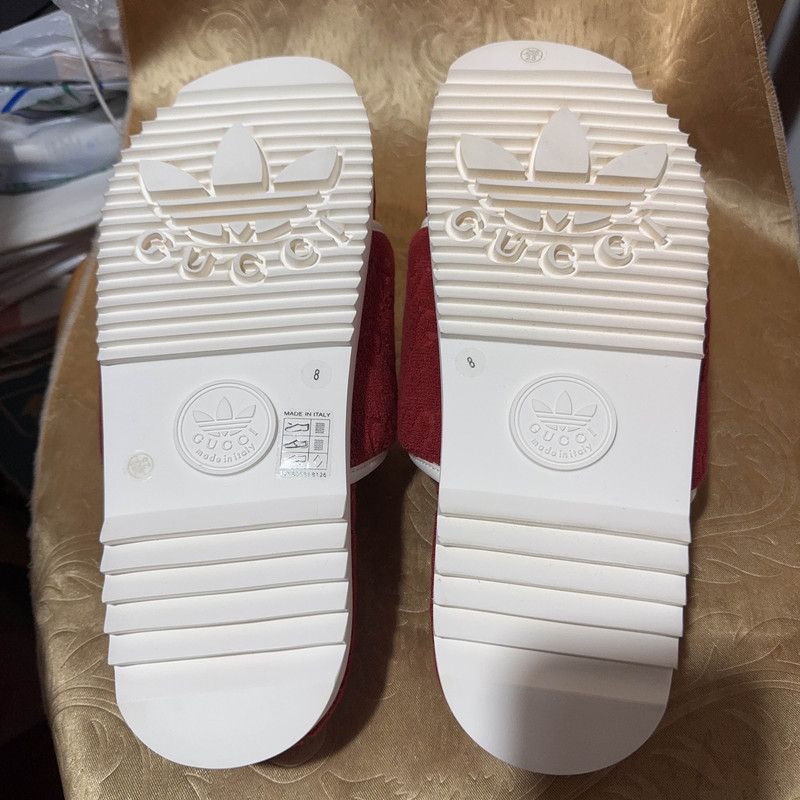 Gucci Adidas Originals x Gucci Red Slide Sandals 0079 Size US 8.5 / EU 41-42 - 4 Thumbnail