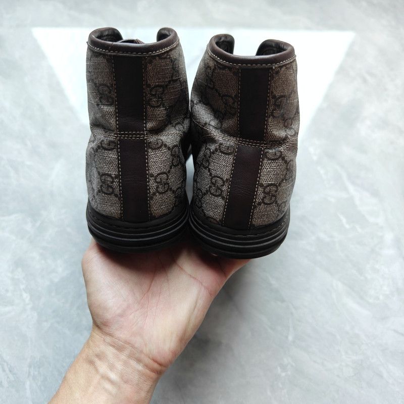 Gucci Gucci Double G High-Top Fashion Sneakers 0079 Size US 8.5 / EU 41-42 - 3 Thumbnail