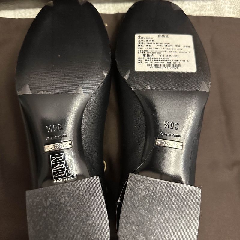 Gucci Gucci Black Loafers with Studded Logo 0079 Size US 5.5 / EU 38 - 4 Thumbnail