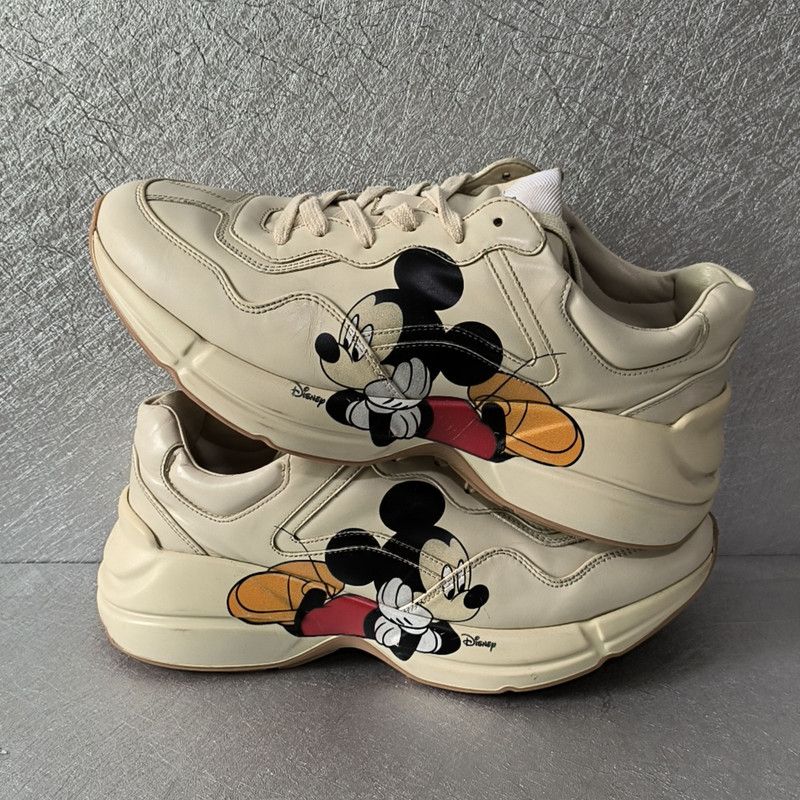 Gucci Gucci x Disney Mickey Mouse Rhyton Sneakers 0079 Size US 8 / EU 41 - 6 Thumbnail