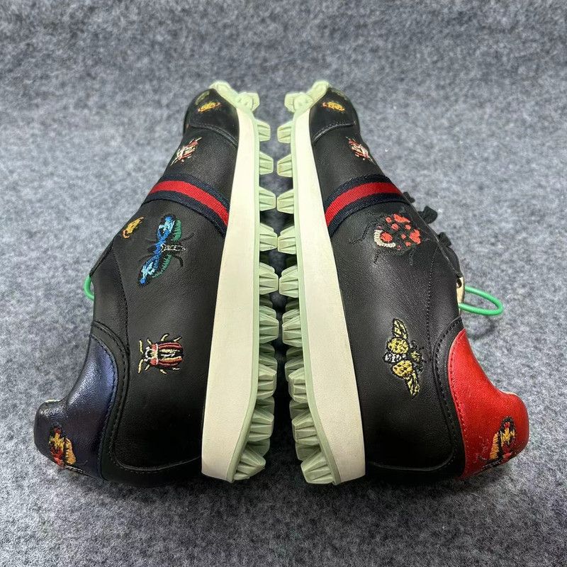 Gucci Gucci Embroidered Fashion Sneakers in Black 0079 Size US 9 / EU 42 - 7 Thumbnail