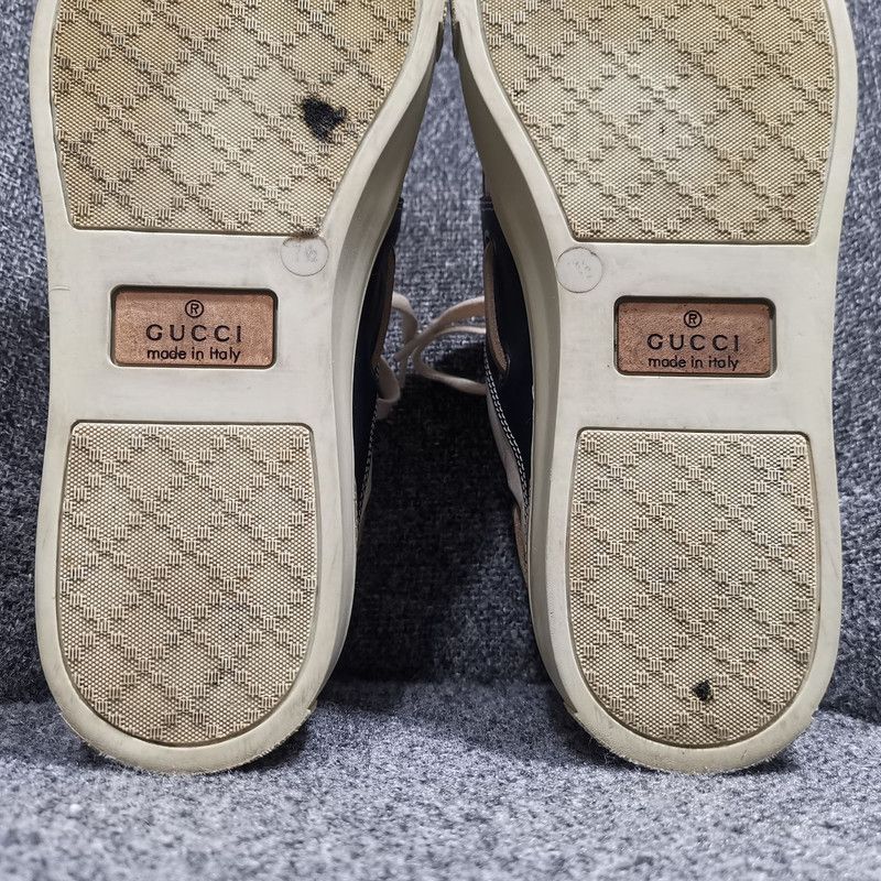 Gucci Gucci Casual Lace-Up Sneakers in Khaki 0079 Size US 8 / EU 41 - 8 Thumbnail