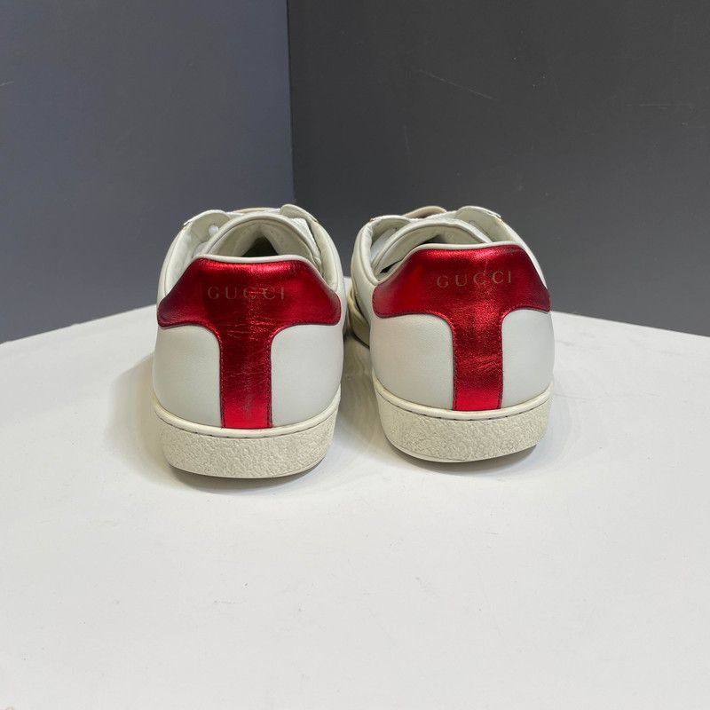 Gucci Gucci Ace White Low-Top Fashion Sneakers 0079 Size US 11.5 / EU 44-45 - 3 Thumbnail