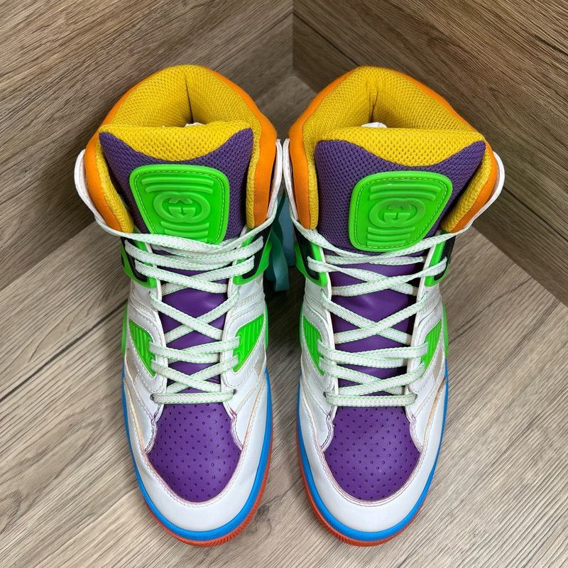 Gucci Gucci High-Top Basketball Sneakers in Colorful Design 0079 Size US 9 / EU 42 - 2 Thumbnail