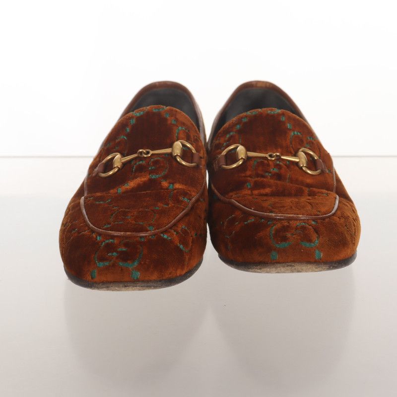 Gucci Gucci Velvet Loafers in Brown 0079 Size US 7.5 / EU 40-41 - 2 Thumbnail