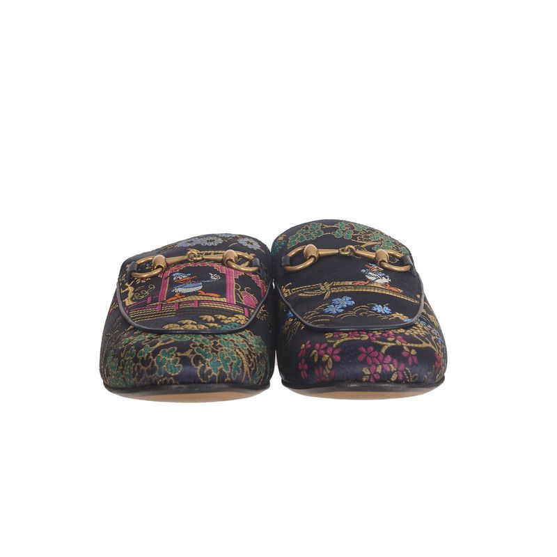 Gucci Gucci Floral Print Slip-On Flat Shoes 0079 Size US 8.5 / EU 41-42 - 2 Thumbnail