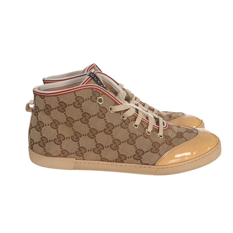 Gucci Gucci Logo High-Top Sneakers in Brown 0079 Size US 7.5 / EU 40-41 - 2 Thumbnail