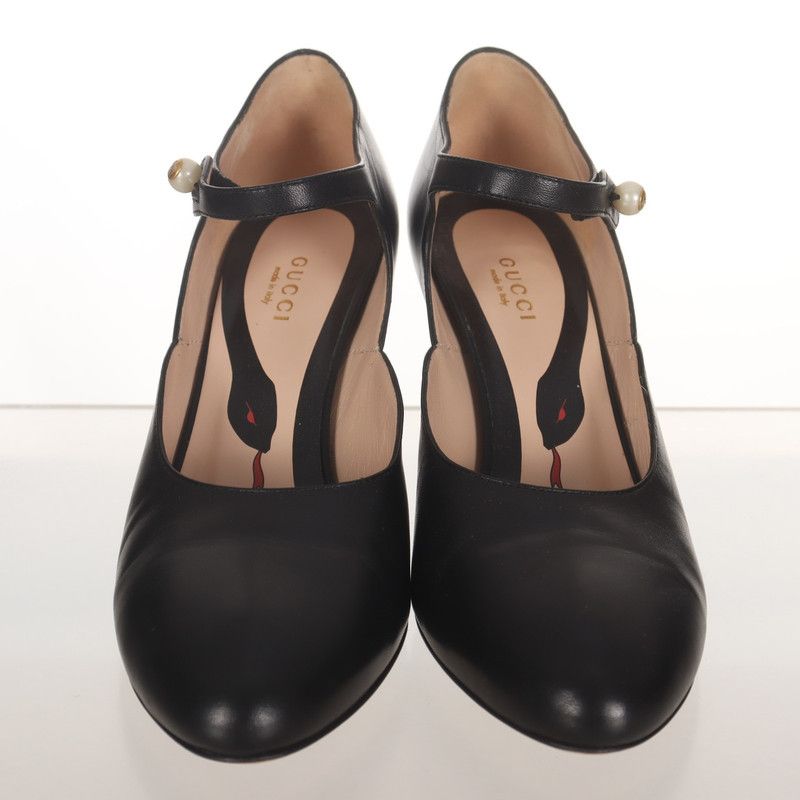 Gucci Gucci Women's Black Pumps with Strap 0079 Size US 6.5 / EU 39-40 - 2 Thumbnail