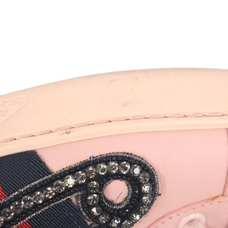 Gucci Gucci Pink Ace Diamante Embellished Sneakers 0079 Size US 5.5 / EU 38 - 10 Thumbnail