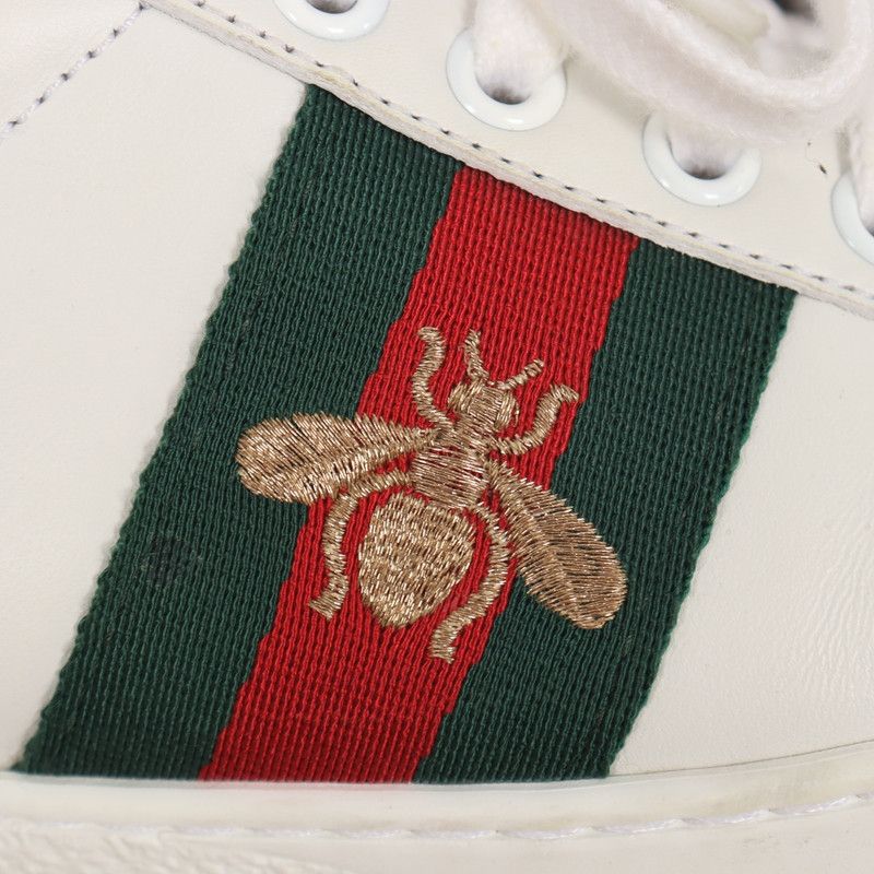 Gucci Gucci Ace Leather Bee Low Top Sneakers 0079 Size US 5 / EU 37 - 9 Thumbnail