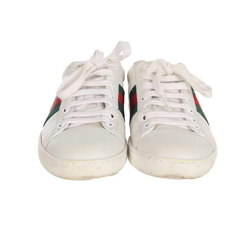 Gucci Gucci Ace Leather Bee Low Top Sneakers 0079 Size US 5 / EU 37 - 4 Thumbnail