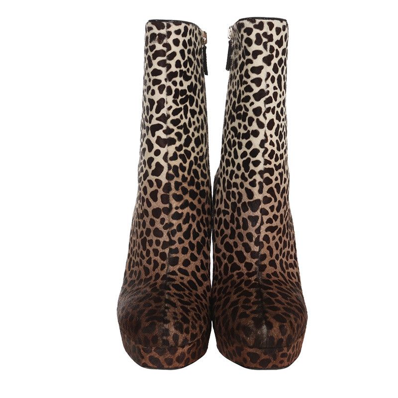 Gucci Gucci Brown Leopard Print Mid Calf Boots 0079 Size US 7.5 / EU 40-41 - 2 Thumbnail
