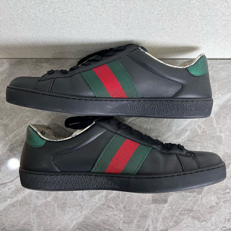 Gucci Gucci Ace Leather Floral Print Low-Top Sneakers 0079 Size US 9 / EU 42 - 7 Thumbnail