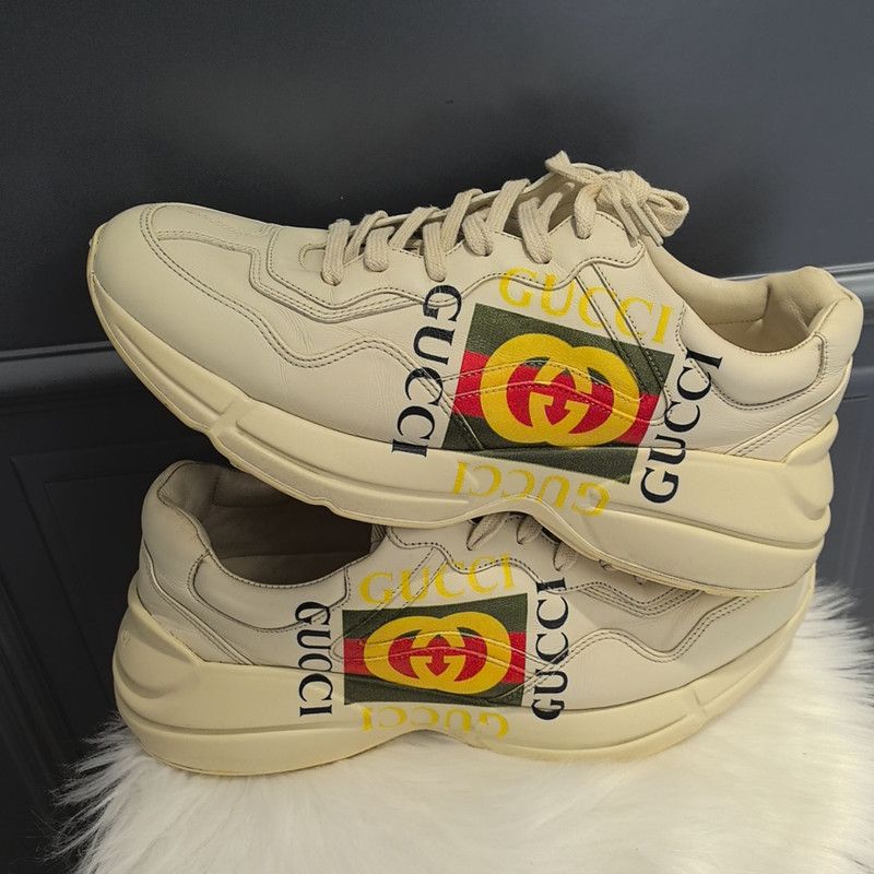 Gucci Gucci Rhyton Classic Thick Sole Dad Sneakers 0079 Size US 9.5 / EU 42-43 - 7 Thumbnail