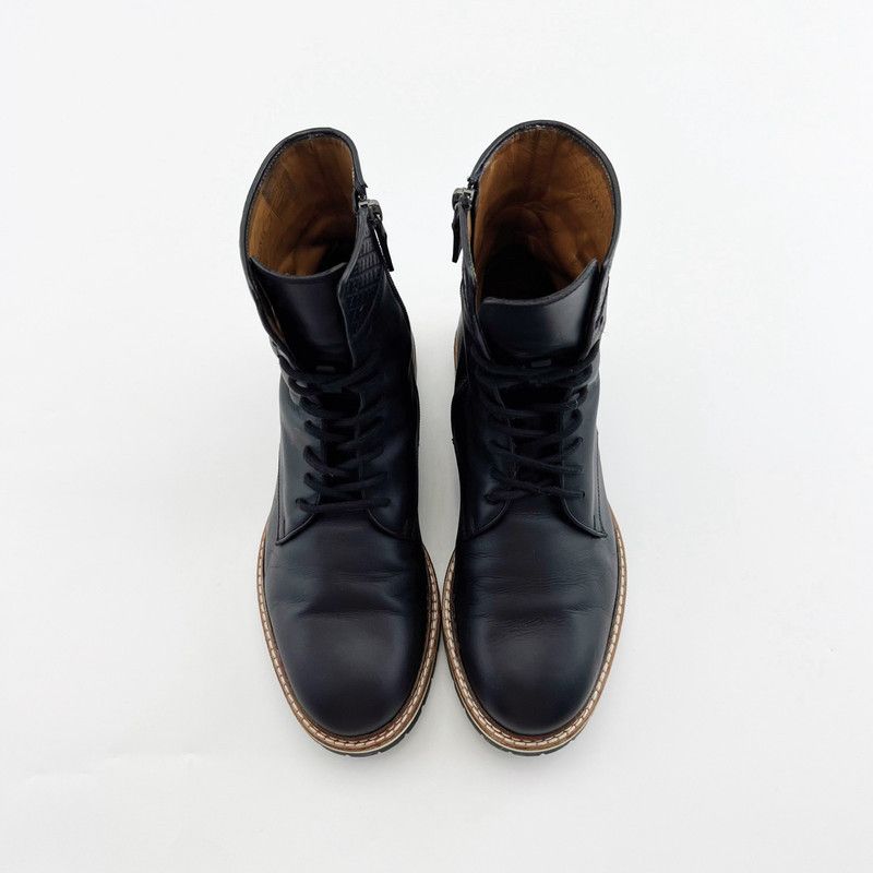 Gucci GUCCI Black Round-Toe Lace-Up Ankle Boots 0079 Size US 8 / EU 41 - 2 Thumbnail