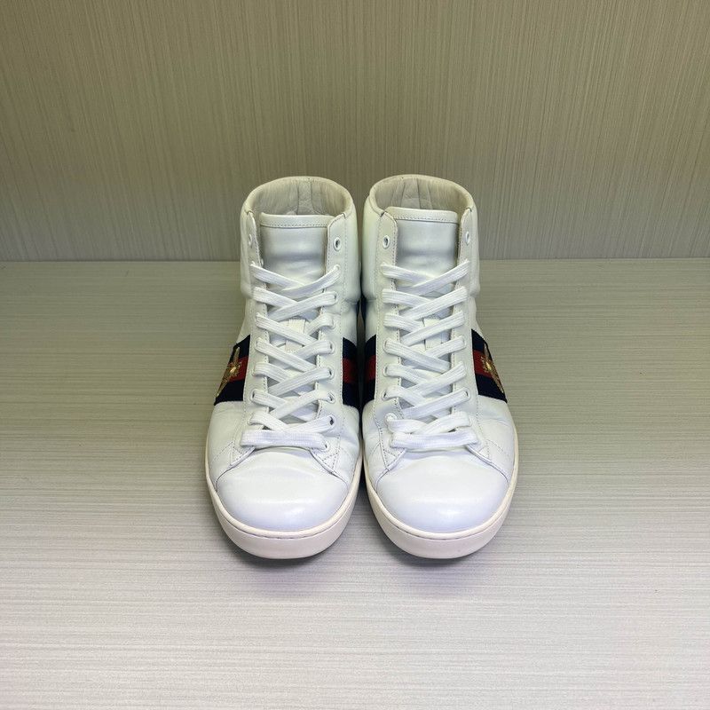 Gucci Ace High-Top Sneakers in White 0079