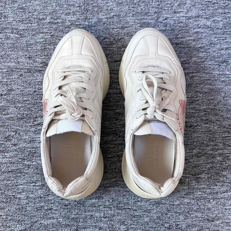 Gucci Gucci Rhyton Low-top Dad Sneakers in Ivory White 0079 Size US 8 / EU 41 - 8 Thumbnail