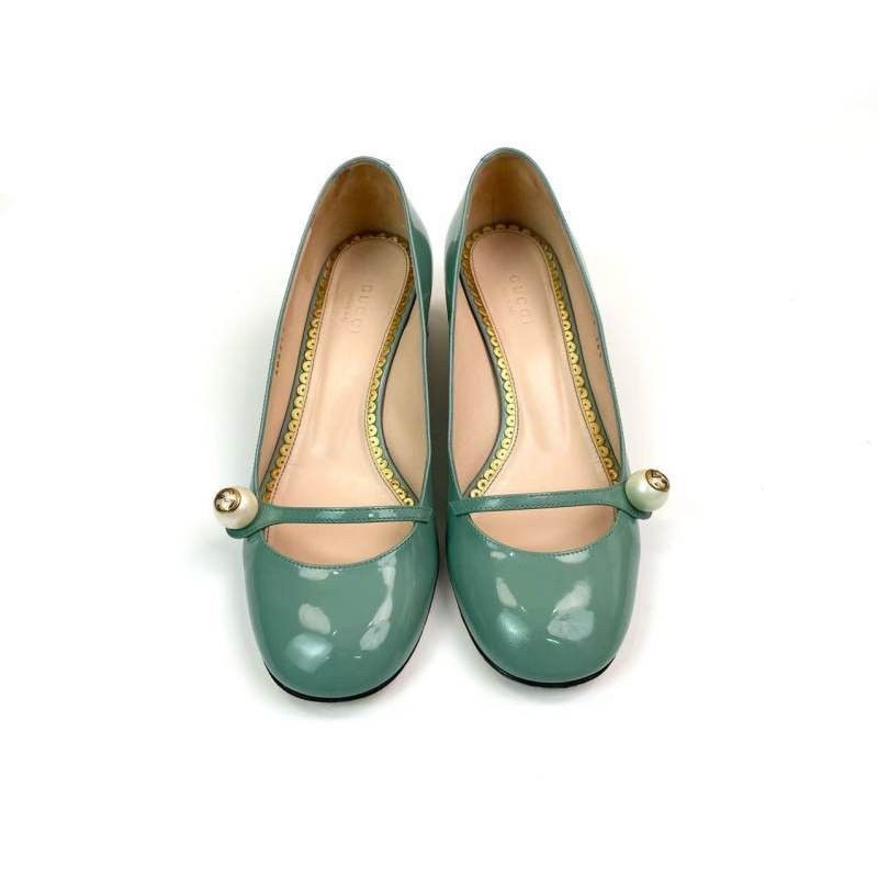Gucci Gucci Chic Casual High Heels in Light Green 0079 Size US 6.5 / EU 39-40 - 2 Thumbnail