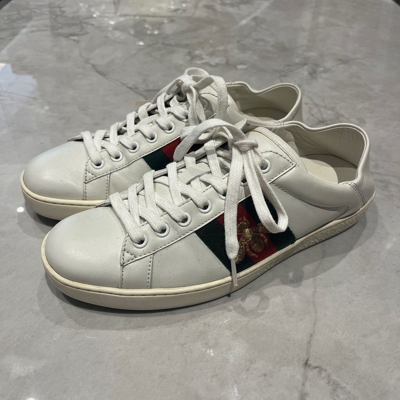 Gucci Gucci Ace Leather Low-Top Fashion Sneakers 0079 Size US 7.5 / EU 40-41 - 4 Thumbnail