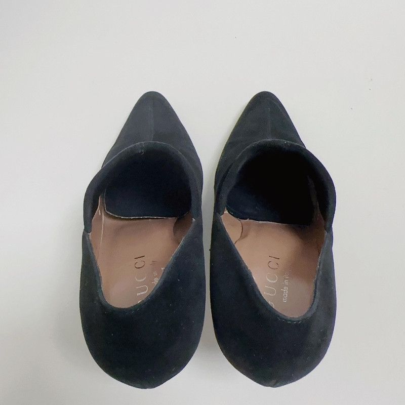 Gucci Gucci Black Suede Heels with Pointed Toe 0079 Size US 6.5 / EU 39-40 - 9 Thumbnail