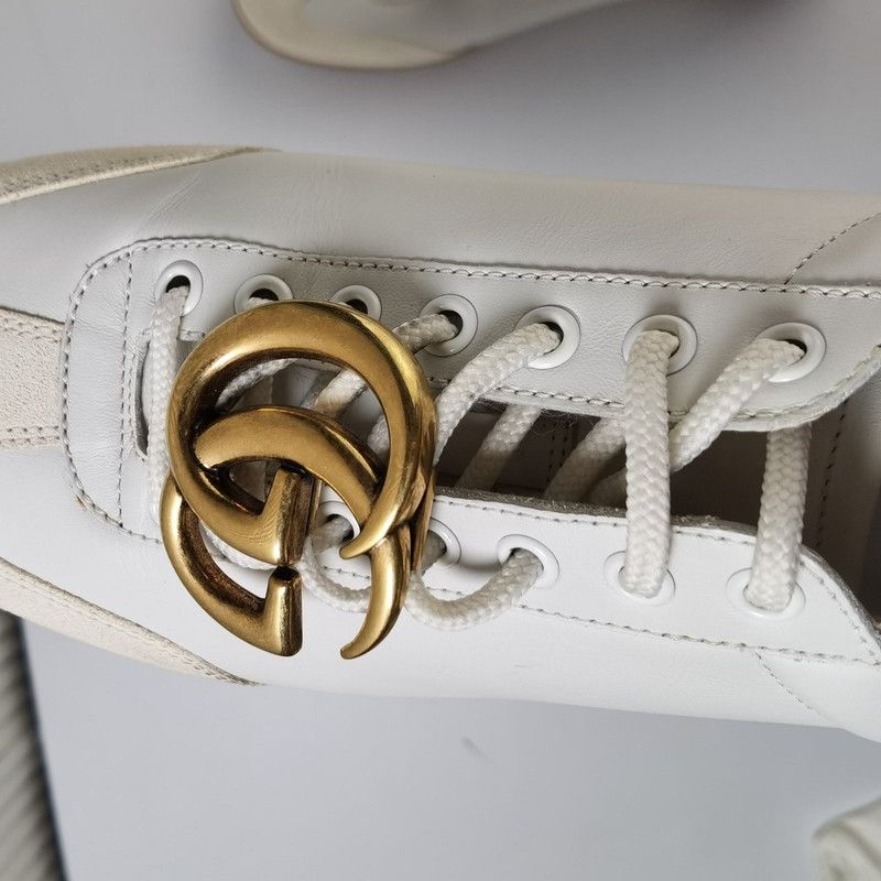 Gucci Gucci Double G Leather Sneakers for Men and Women 0079 Size US 8 / EU 41 - 19 Thumbnail