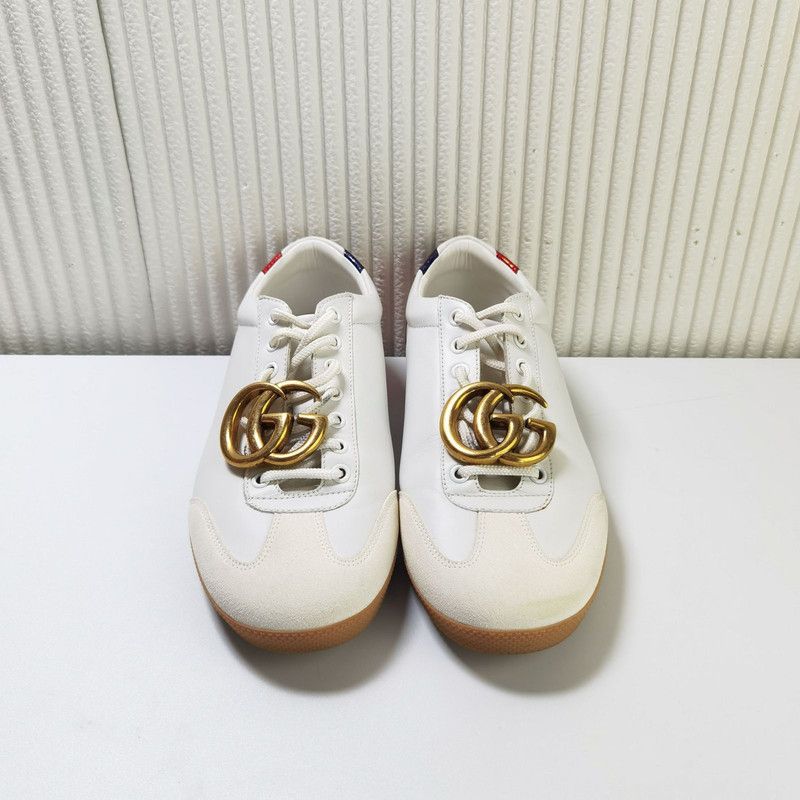 Gucci Gucci Double G Leather Sneakers for Men and Women 0079 Size US 8 / EU 41 - 2 Thumbnail