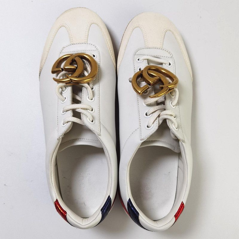 Gucci Gucci Double G Leather Sneakers for Men and Women 0079 Size US 8 / EU 41 - 9 Thumbnail