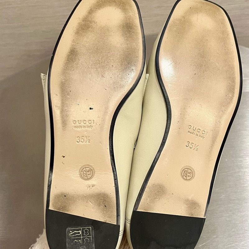 Gucci Gucci Ladies Ballet Flats with Pearl Accents 0079 Size US 5.5 / EU 38 - 6 Thumbnail