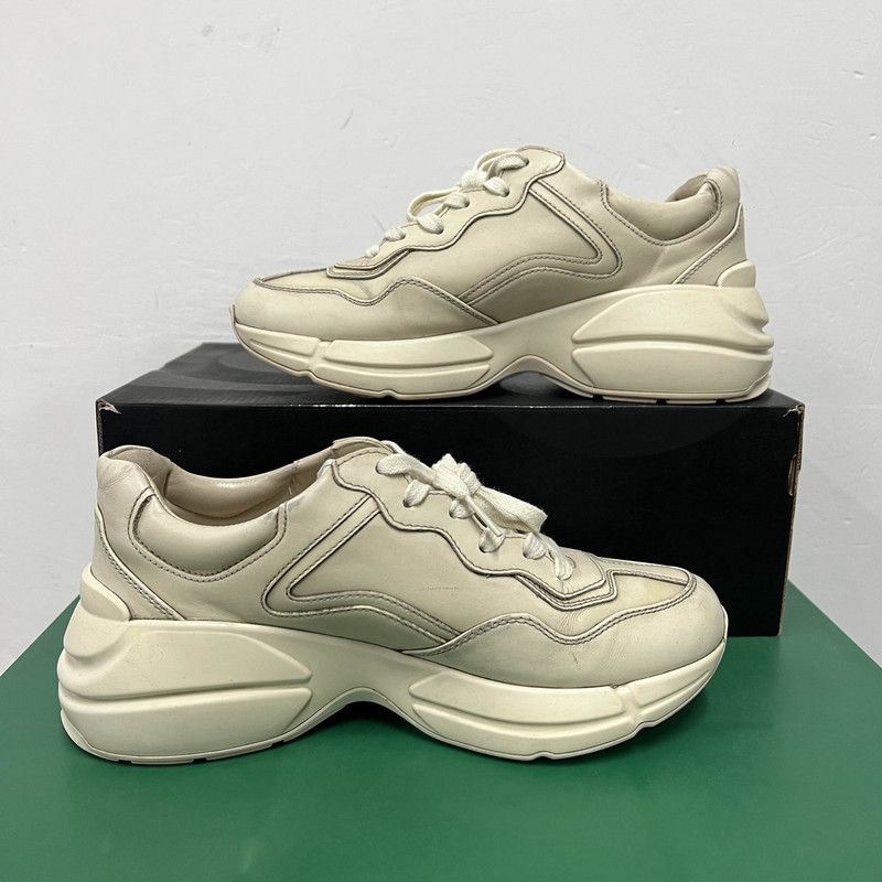 Gucci Gucci Rhyton Leather Star Print Sneakers for Men 0079 Size US 6.5 / EU 39-40 - 10 Thumbnail