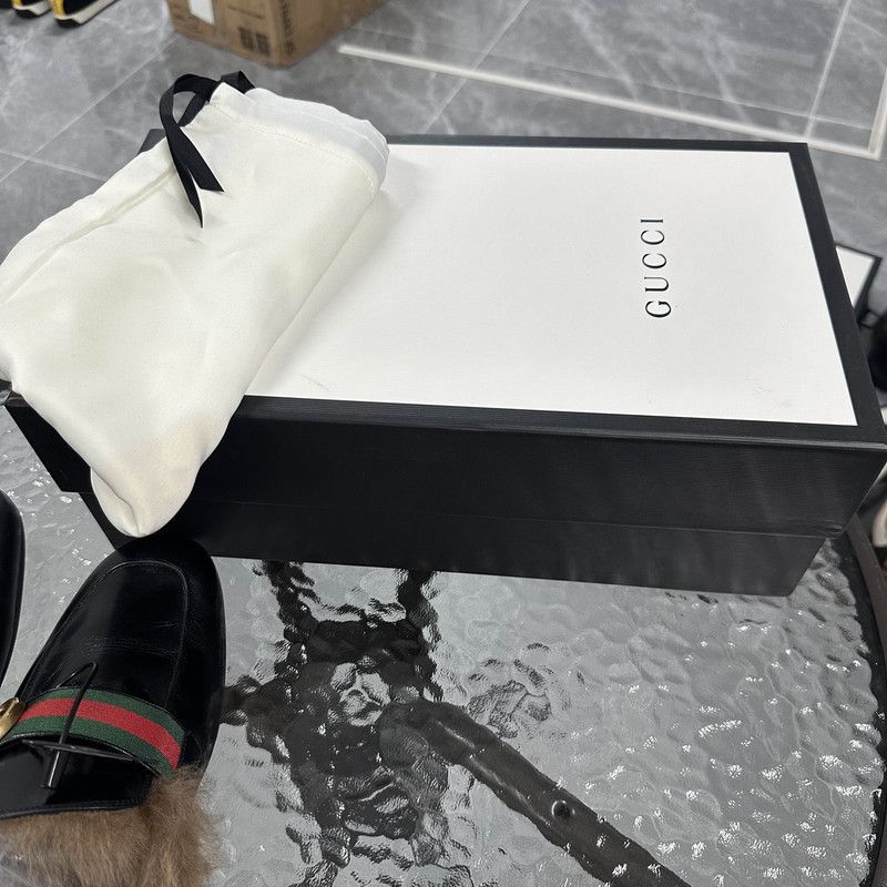 Gucci Gucci Black Fur-Lined Mules for Men 0079 Size US 8.5 / EU 41-42 - 6 Thumbnail