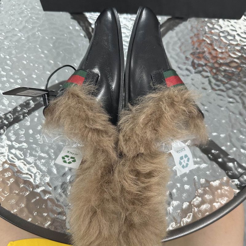 Gucci Gucci Black Fur-Lined Mules for Men 0079 Size US 8.5 / EU 41-42 - 7 Thumbnail