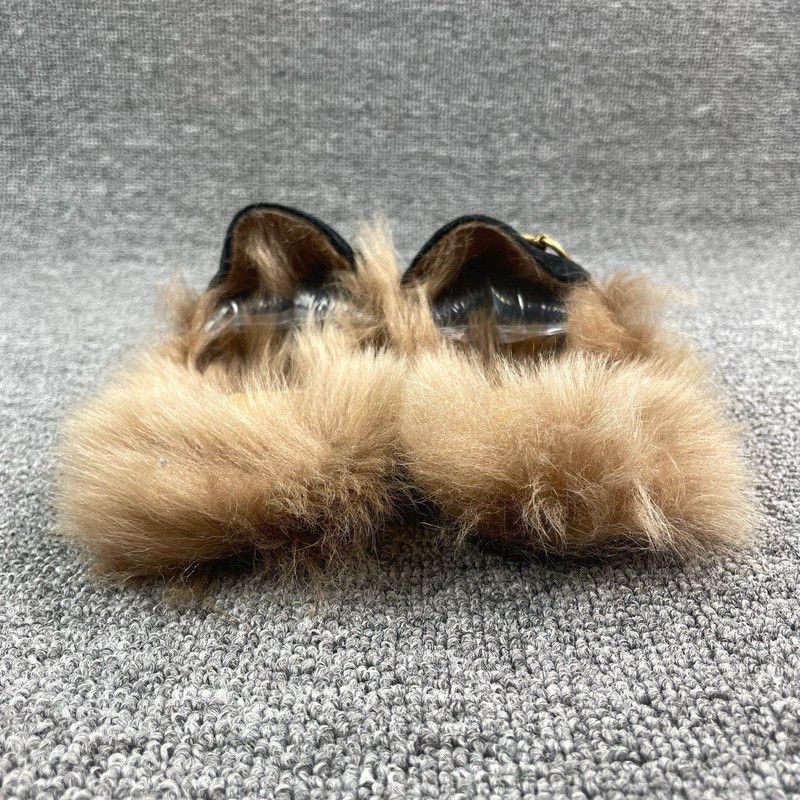 Gucci Gucci Black Fur-Lined Mule Slippers 0079 Size US 5.5 / EU 38 - 3 Thumbnail