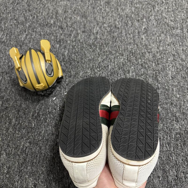 Gucci White Derbies with Iconic Stripes 0079
