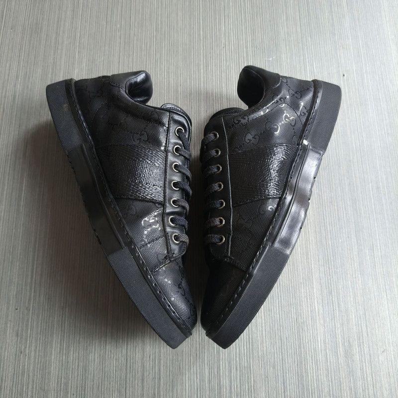 Gucci Gucci Stylish Minimalist Black Casual Sneakers 0079 Size US 9.5 / EU 42-43 - 6 Thumbnail