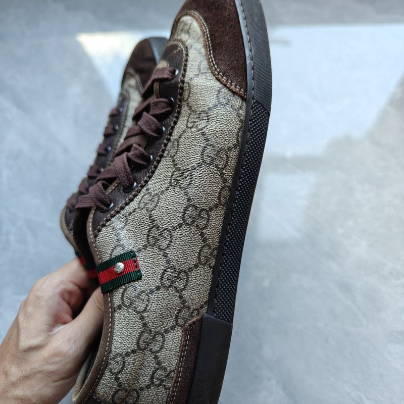 Gucci Gucci GG Suede Casual Sneakers in Dark Beige 0079 Size US 9.5 / EU 42-43 - 8 Thumbnail