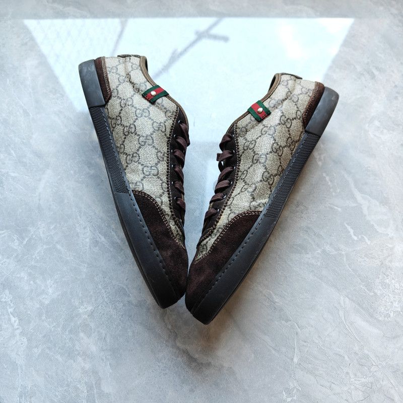 Gucci Gucci GG Suede Casual Sneakers in Dark Beige 0079 Size US 9.5 / EU 42-43 - 11 Thumbnail