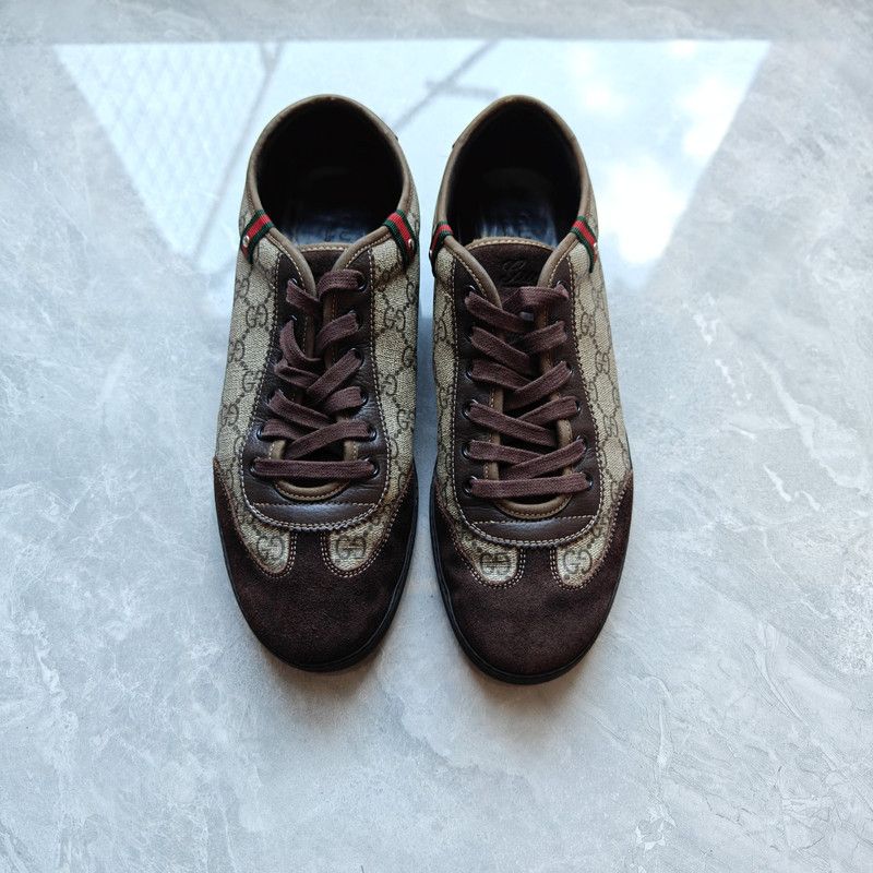 Gucci Gucci GG Suede Casual Sneakers in Dark Beige 0079 Size US 9.5 / EU 42-43 - 2 Thumbnail