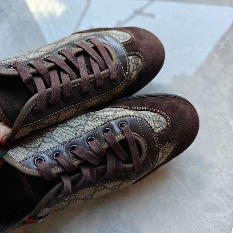Gucci Gucci GG Suede Casual Sneakers in Dark Beige 0079 Size US 9.5 / EU 42-43 - 7 Thumbnail