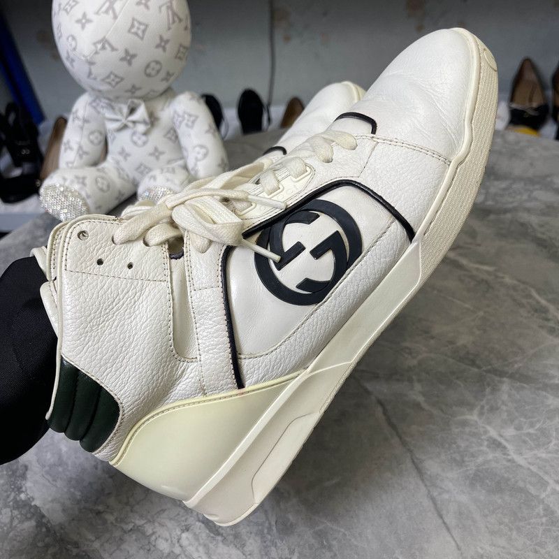 Gucci Gucci High-Top Lace-Up Classic Fashion Sneakers 0079 Size US 9.5 / EU 42-43 - 18 Thumbnail