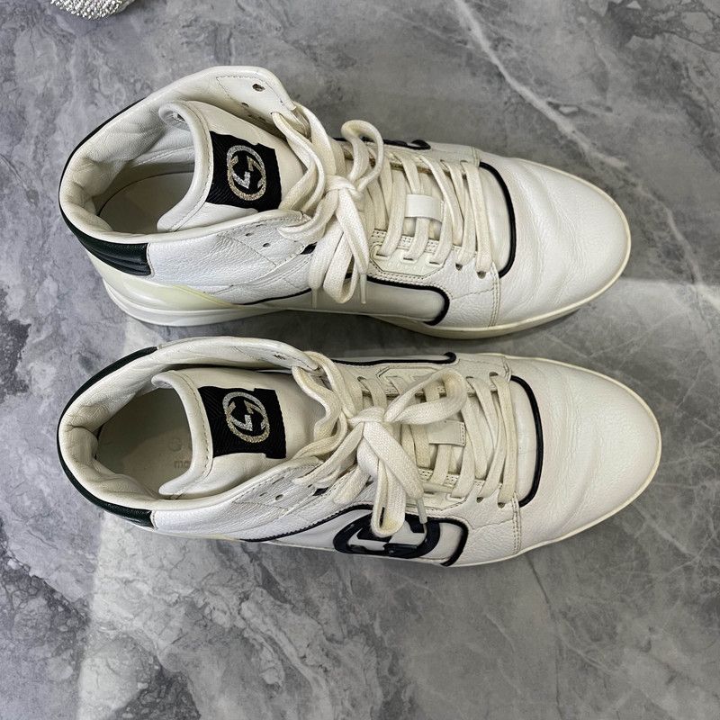 Gucci Gucci High-Top Lace-Up Classic Fashion Sneakers 0079 Size US 9.5 / EU 42-43 - 16 Thumbnail