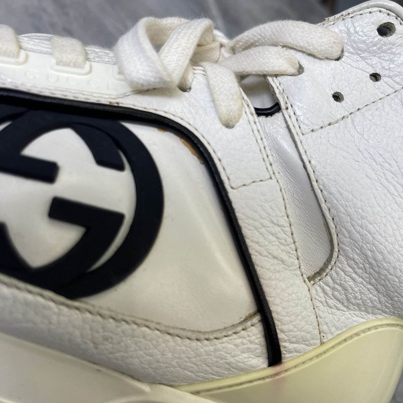 Gucci Gucci High-Top Lace-Up Classic Fashion Sneakers 0079 Size US 9.5 / EU 42-43 - 10 Thumbnail