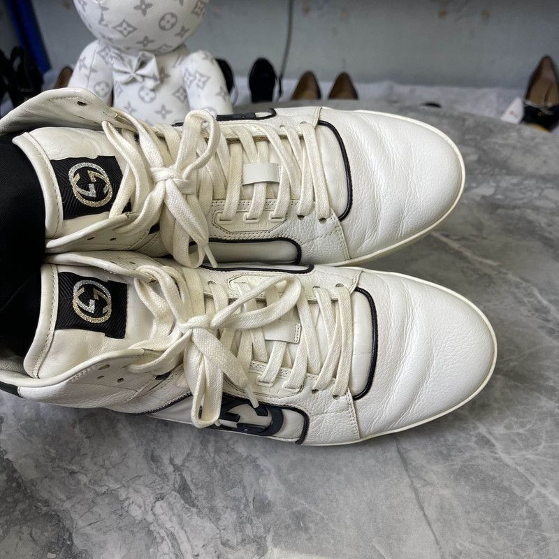 Gucci Gucci High-Top Lace-Up Classic Fashion Sneakers 0079 Size US 9.5 / EU 42-43 - 17 Thumbnail