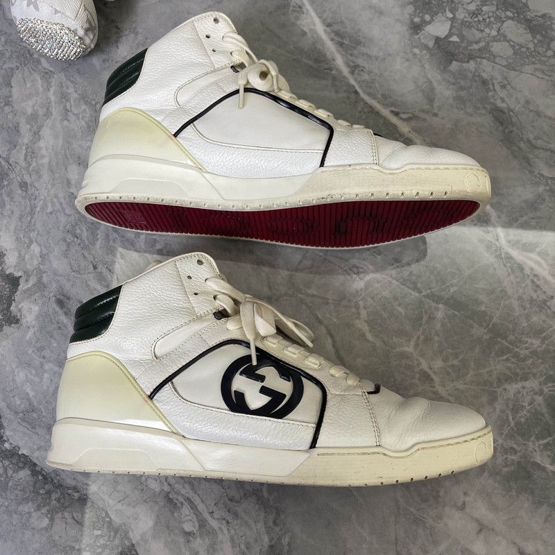 Gucci Gucci High-Top Lace-Up Classic Fashion Sneakers 0079 Size US 9.5 / EU 42-43 - 19 Thumbnail