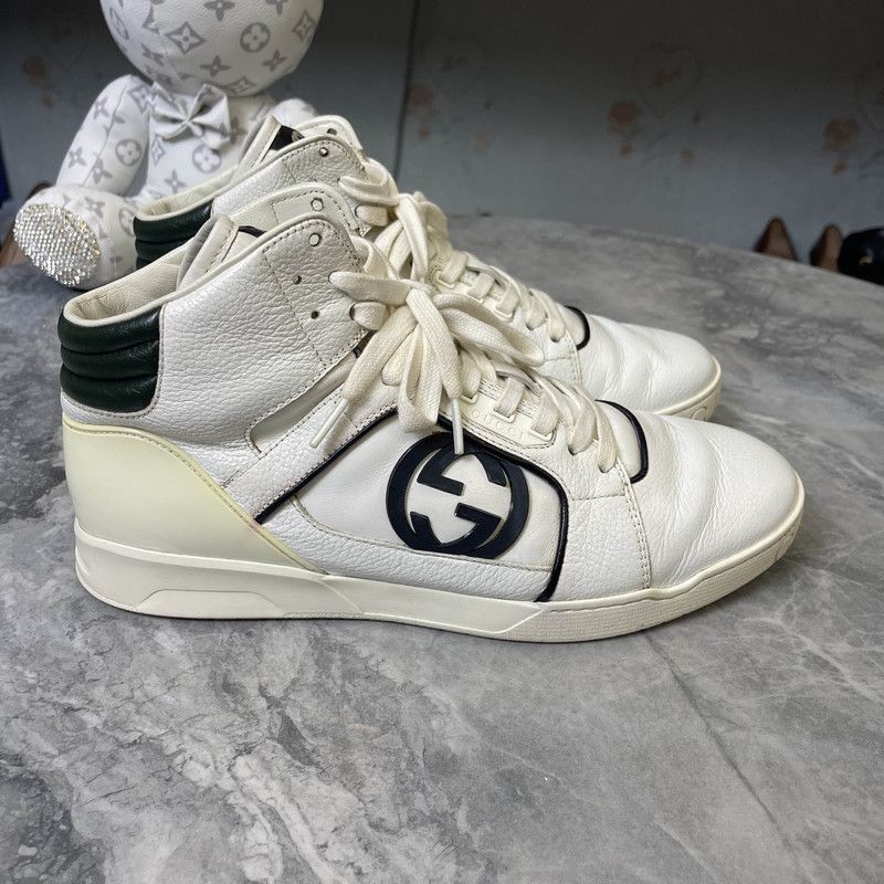 Gucci Gucci High-Top Lace-Up Classic Fashion Sneakers 0079 Size US 9.5 / EU 42-43 - 6 Thumbnail